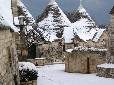 Alberobello sotto la neve